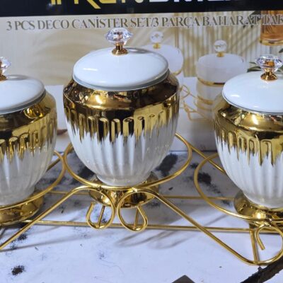 3 pcs deco canister Ceramic