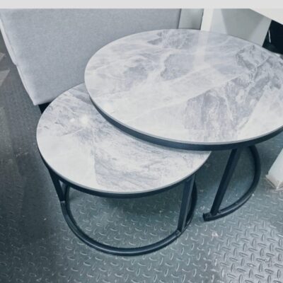 Luxury pure marble top nesting coffee tables